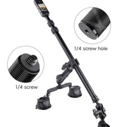 2 x Single-leg Car Suction Cup Mount Crab Clamps Set (Black)