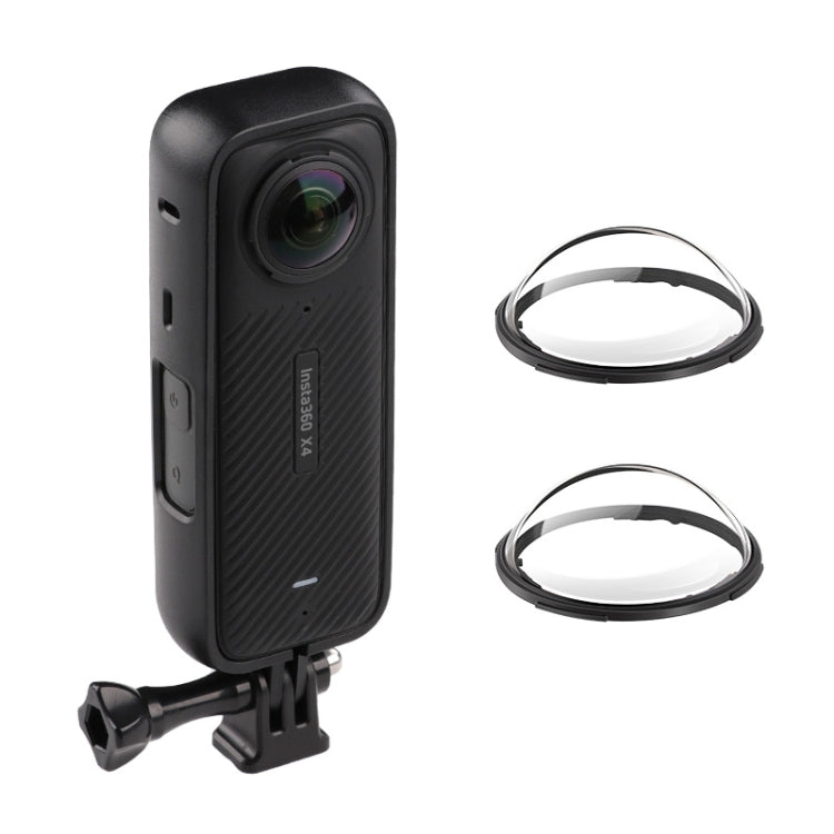 For Insta360 X4 PC Plastic Protective Frame with PC Lens Cover Guard (Black)