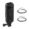 For Insta360 X4 PC Plastic Protective Frame with PC Lens Cover Guard (Black) - Mount & Holder by PMC TechLife | Online Shopping South Africa | PMC TechLife | Buy Now Pay Later Mobicred