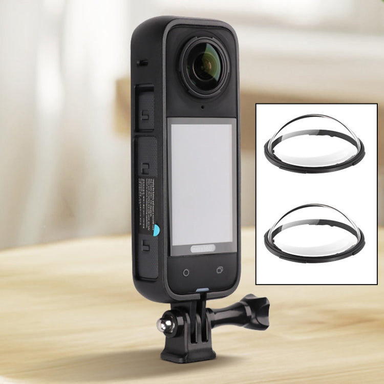 For Insta360 X4 PC Plastic Protective Frame with PC Lens Cover Guard (Black)
