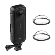 For Insta360 X4 PC Plastic Protective Frame with PC Lens Cover Guard (Black)