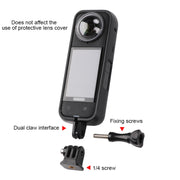 For Insta360 X4 PC Plastic Protective Frame with PC Lens Cover Guard (Black)