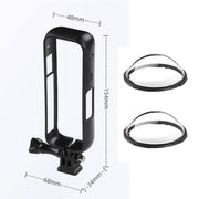 For Insta360 X4 PC Plastic Protective Frame with PC Lens Cover Guard (Black)