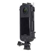 For Insta360 X4 Cold Shoe ABS Plastic Protective Frame with Adapter Mount & Screw (Black)