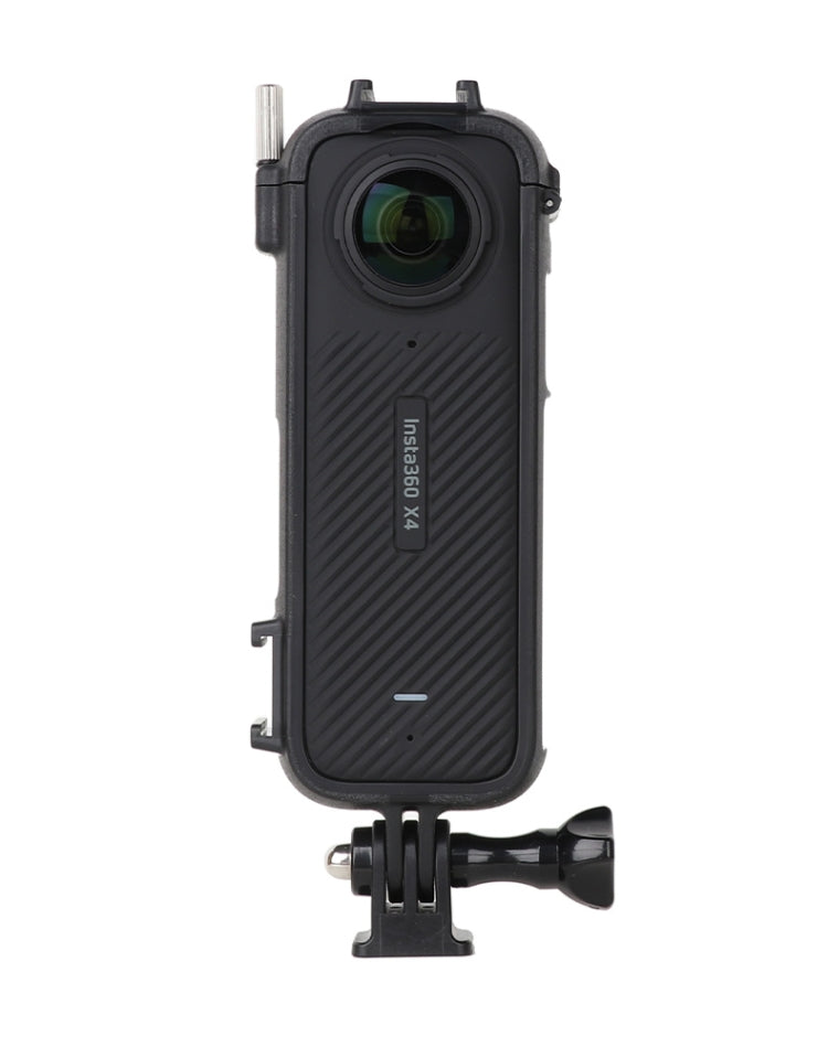 For Insta360 X4 Cold Shoe ABS Plastic Protective Frame with Adapter Mount & Screw (Black)