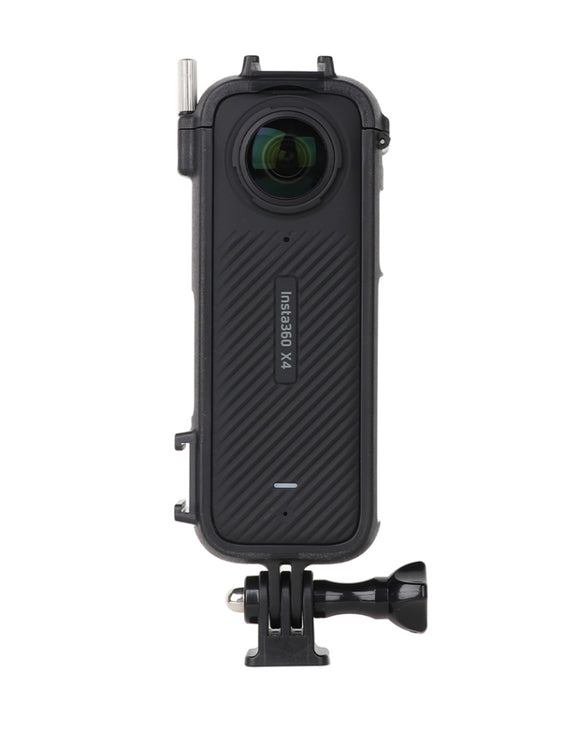 For Insta360 X4 Cold Shoe ABS Plastic Protective Frame with Adapter Mount & Screw (Black)