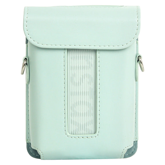 For FUJIFILM Instax mini Link 3 Full Body Leather Case Bag with Strap(Green)