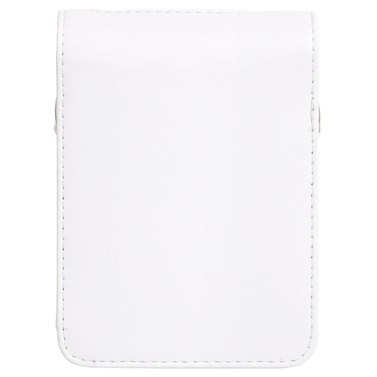 For FUJIFILM Instax mini Link 3 Full Body Leather Case Bag with Strap (White)