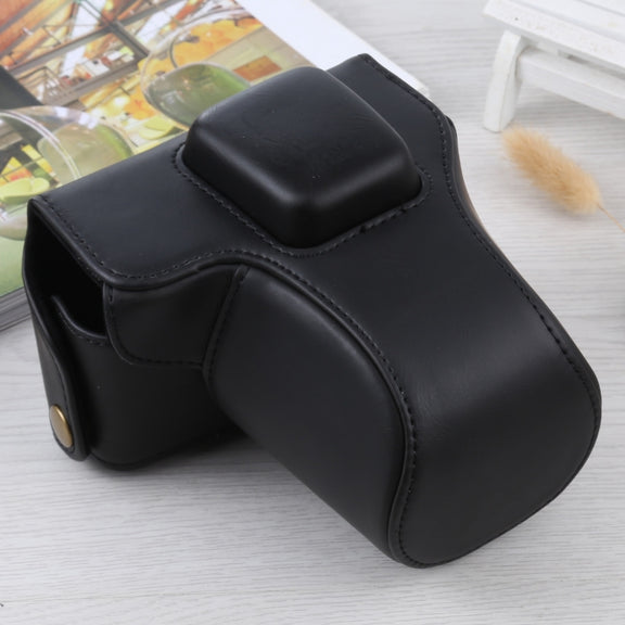 Full Body Camera PU Leather Case Bag with Strap for Olympus E-PL3 / E-PM1 (Black)