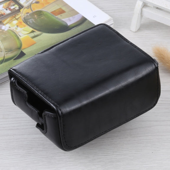 Full Body Camera PU Leather Case Bag for Sony ZV-1(Black)
