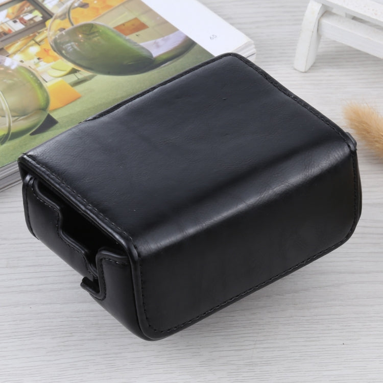 Full Body Camera PU Leather Case Bag for Sony ZV-1(Black)