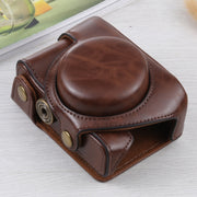 Full Body Camera PU Leather Case Bag for Sony ZV-1(Coffee)