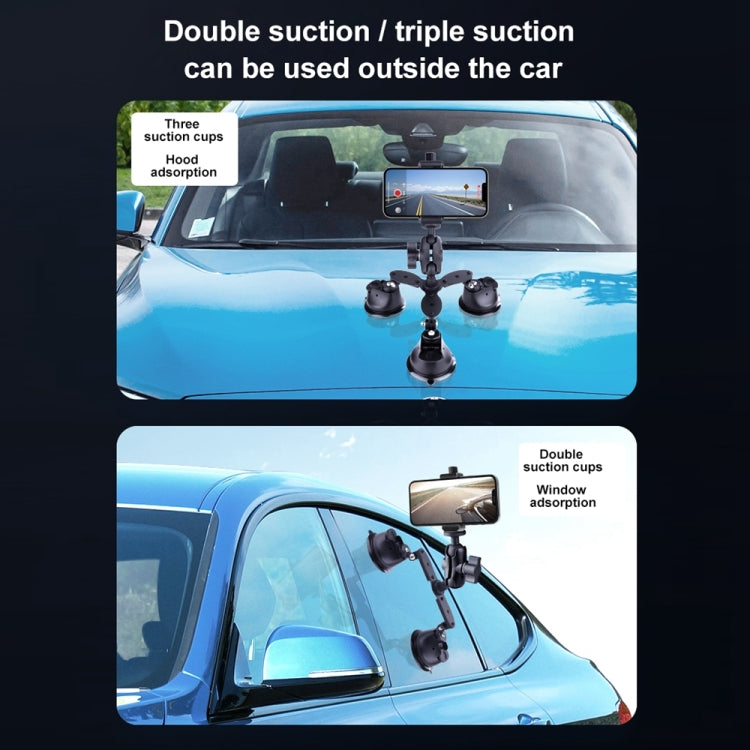 Single Suction Cup Articulating Friction Magic Arm Camera Mount (Black)
