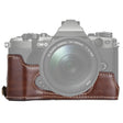 1/4 inch Thread PU Leather Camera Half Case Base for Olympus EM5 / EM5 Mark II (Coffee) - free shipping - PMC TechLife - Order now!