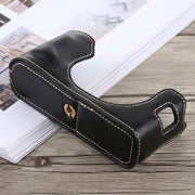 1/4 inch Thread PU Leather Camera Half Case Base for FUJIFILM X100F (Black)
