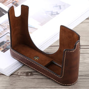 1/4 inch Thread PU Leather Camera Half Case Base for Leica Q (Typ 116)(Coffee)