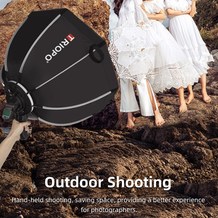 TRIOPO KS65 65cm Speedlite Flash Octagon Parabolic Softbox Diffuser with Bracket Mount Handle for Speedlite