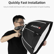 TRIOPO KX65 65cm Dome Speedlite Flash Octagon Parabolic Softbox Diffuser for Speedlite