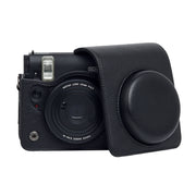 For Fujifilm Instax mini 99 Full Body Camera PU Leather Case Bag with Strap (Black)