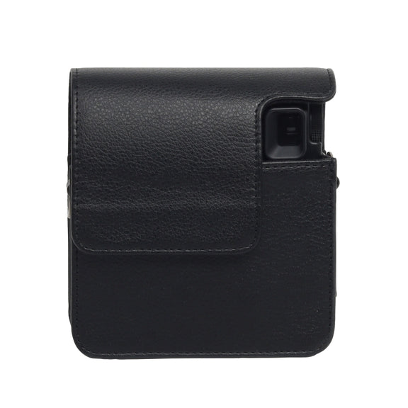 For Fujifilm Instax mini 99 Full Body Camera PU Leather Case Bag with Strap (Black)