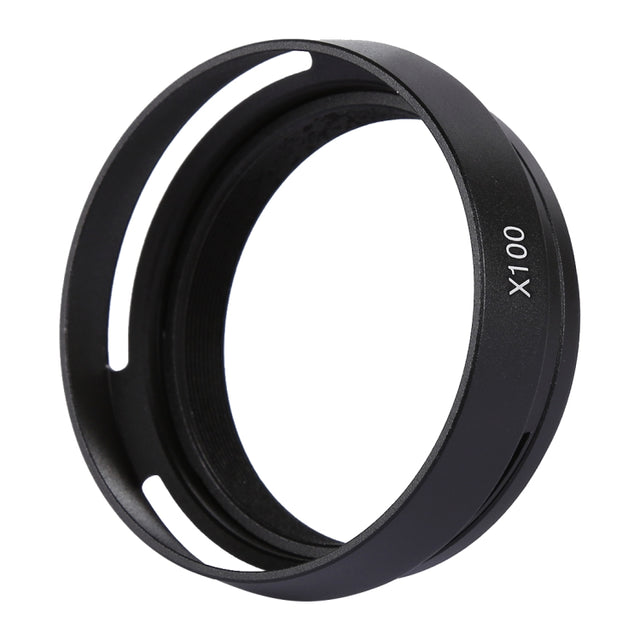 49mm Metal Vented Lens Hood for Fujifilm X100(Black)