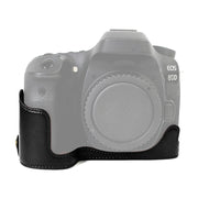 1/4 inch Thread PU Leather Camera Half Case Base for Canon EOS 80D / 70D(Black)