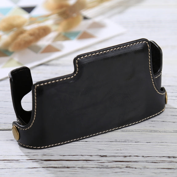 1/4 inch Thread PU Leather Camera Half Case Base for FUJIFILM X-E3(Black)