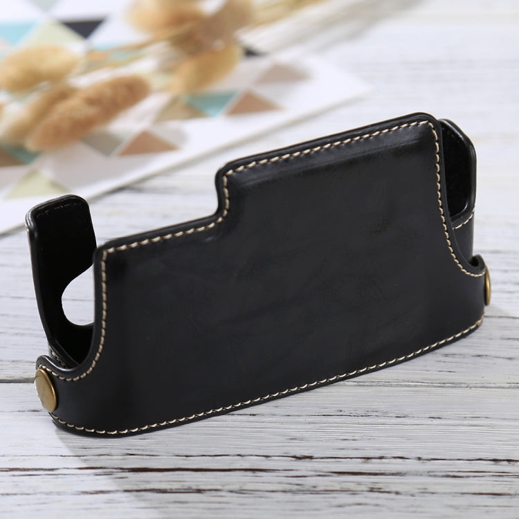 1/4 inch Thread PU Leather Camera Half Case Base for FUJIFILM X-E3(Black)