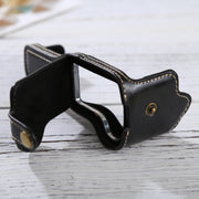 1/4 inch Thread PU Leather Camera Half Case Base for Canon EOS M3(Black)