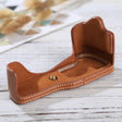 1/4 inch Thread PU Leather Camera Half Case Base for Canon EOS M3(Brown) - free shipping - PMC TechLife - Order now!
