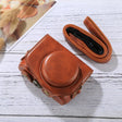 Full Body Camera PU Leather Camera Case Bag with Strap for Canon PowerShot G7 X Mark II (Brown) - free shipping - PMC TechLife - Order now!