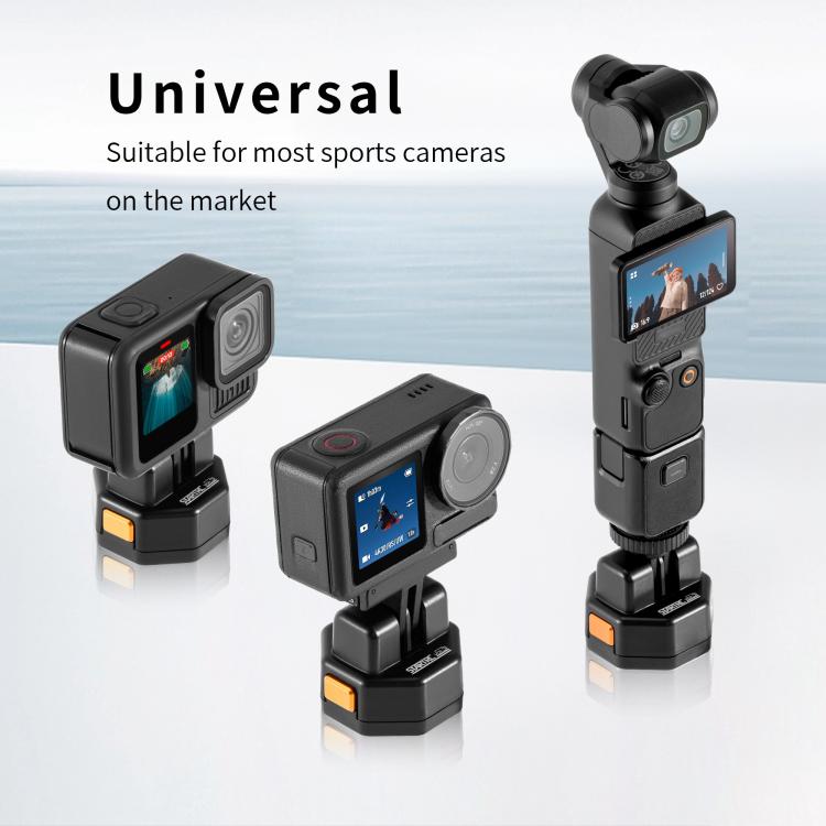STARTRC VCR Snap-Mag Quick Release Base Mount Adapter For GoPro (Black)