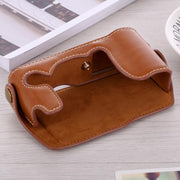 1/4 inch Thread PU Leather Camera Half Case Base for FUJIFILM X-A3 / X-A10(Brown)