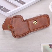 1/4 inch Thread PU Leather Camera Half Case Base for Sony ILCE-A9 / A9 / A7RIII(Brown)