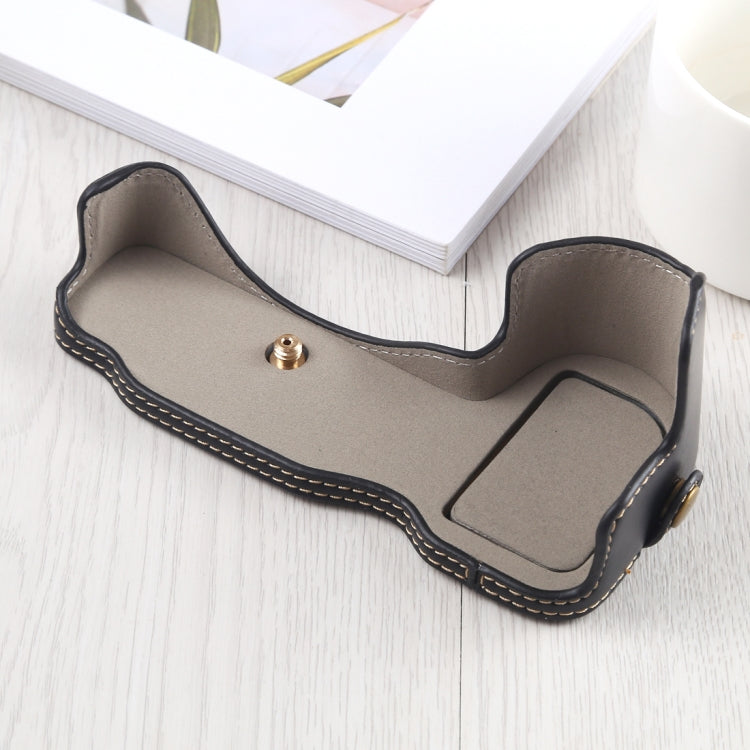 1/4 inch Thread PU Leather Camera Half Case Base for Nikon Z6 / Z7 (Black)