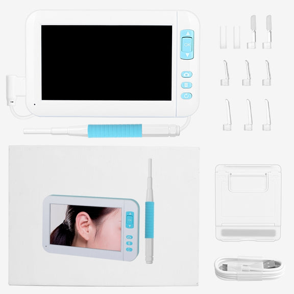 C01 4.3 Inch Screen Display HD1080P Visual Earspoon Endoscope with 6 LEDs, Diameter:5.5mm