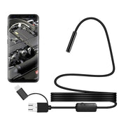 Y101 8mm Spiral Head 3 In 1 Water-resistant Digital Endoscope Inspection Camera, Length: 2m Flexible Cable(Black)