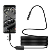 Y101 8mm Spiral Head 3 In 1 Water-resistant Digital Endoscope Inspection Camera, Length: 2m Flexible Cable(Black)