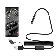 Y101 8mm Spiral Head 3 In 1 Water-resistant Digital Endoscope Inspection Camera, Length: 2m Hard Cable(Black)