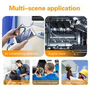 Y101 8mm Spiral Head 3 In 1 Water-resistant Digital Endoscope Inspection Camera, Length: 2m Hard Cable(Black)