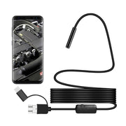 Y101 8mm Spiral Head 3 In 1 Water-resistant Digital Endoscope Inspection Camera, Length: 3.5m Hard Cable(Black)