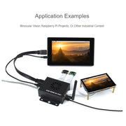 Waveshare Mini IO Board Full Ver Mini-Computer Base Box with Metal Case & Cooling Fan for Raspberry Pi CM4(US Plug)