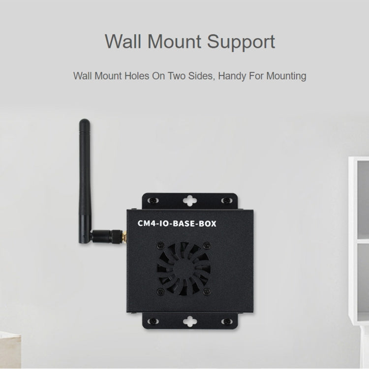 Waveshare Mini IO Board Lite Ver Mini-Computer Base Box with Metal Case & Cooling Fan for Raspberry Pi CM4(US Plug)