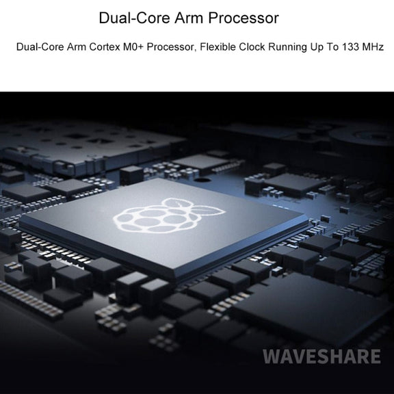 Waveshare RP2040-Plus Pico-like MCU Board Based on Raspberry Pi MCU RP2040, with Pinheader