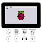 WAVESHARE 8 inch 800 x 480 Capacitive Touch Display for Raspberry Pi, DSI Interface