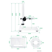 Waveshare 4.3 inch Screen Raspberry Pi Microscope Kit 12MP Camera Module with Bracket, US Plug