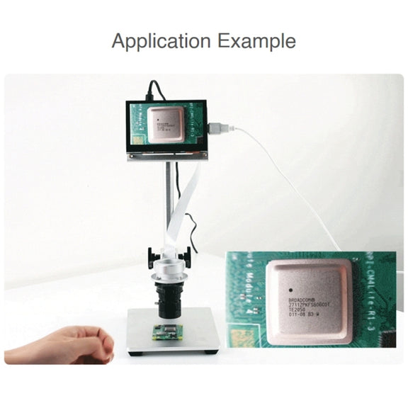 Waveshare 4.3 inch Screen Raspberry Pi Microscope Kit 12MP Camera Module with Bracket, US Plug