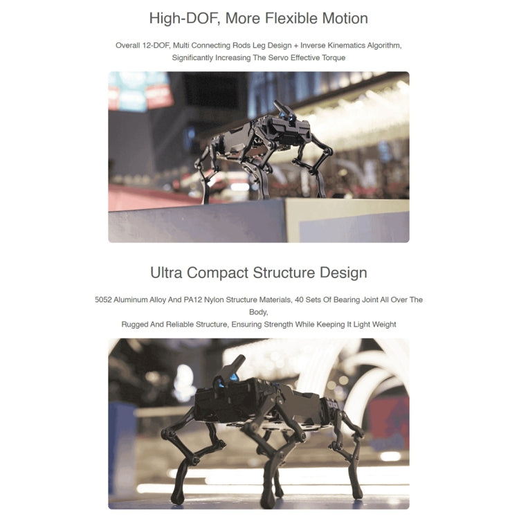 Waveshare WAVEGO 12-DOF Bionic Dog-Like Robot, Basic Version(UK Plug)