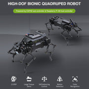 Waveshare WAVEGO 12-DOF Bionic Dog-Like Robot, Extension Pack(US Plug)