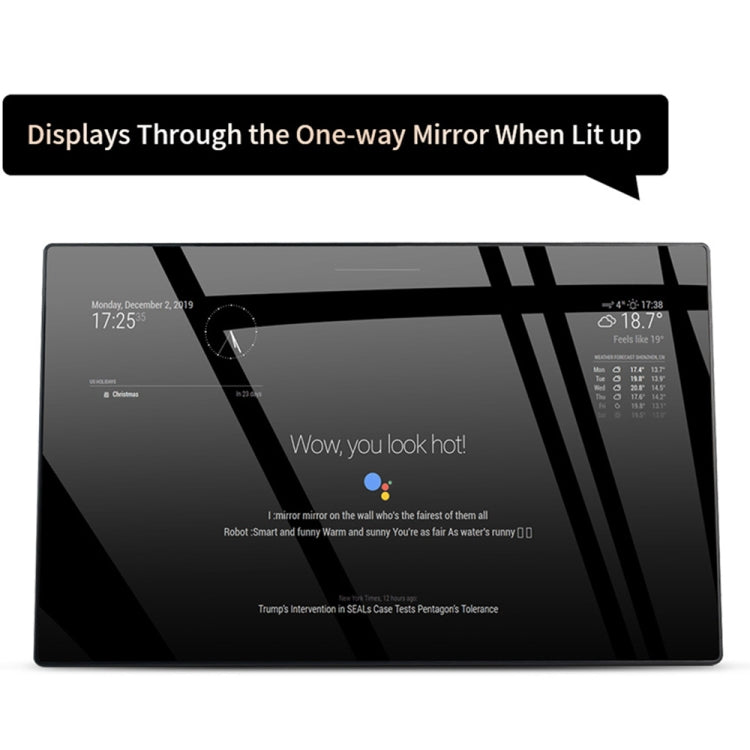 Waveshare 13.3 inch Magic Mirror, Voice Assistant, Touch Control(US Plug)